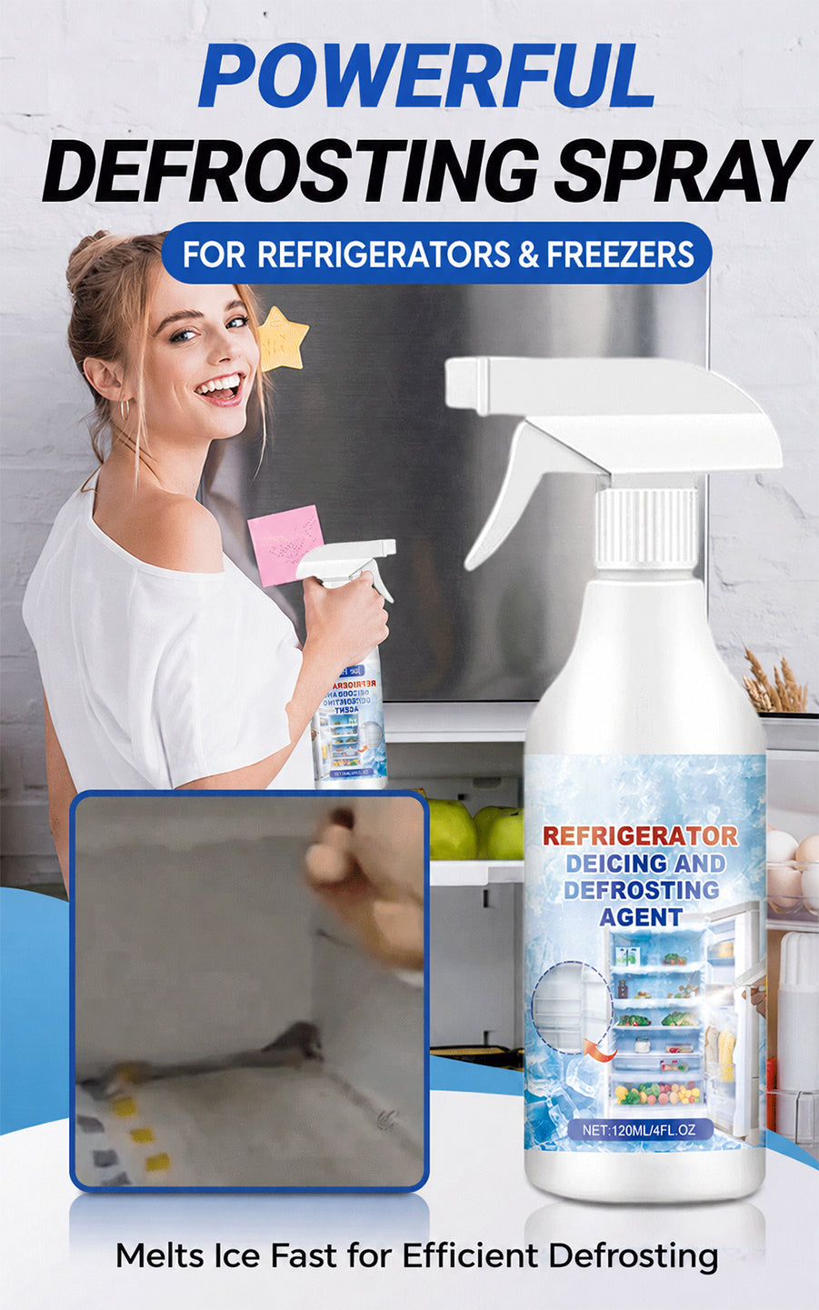 ✨Last Day 49% OFF✨-Defrost Spray forFridge-Freezer