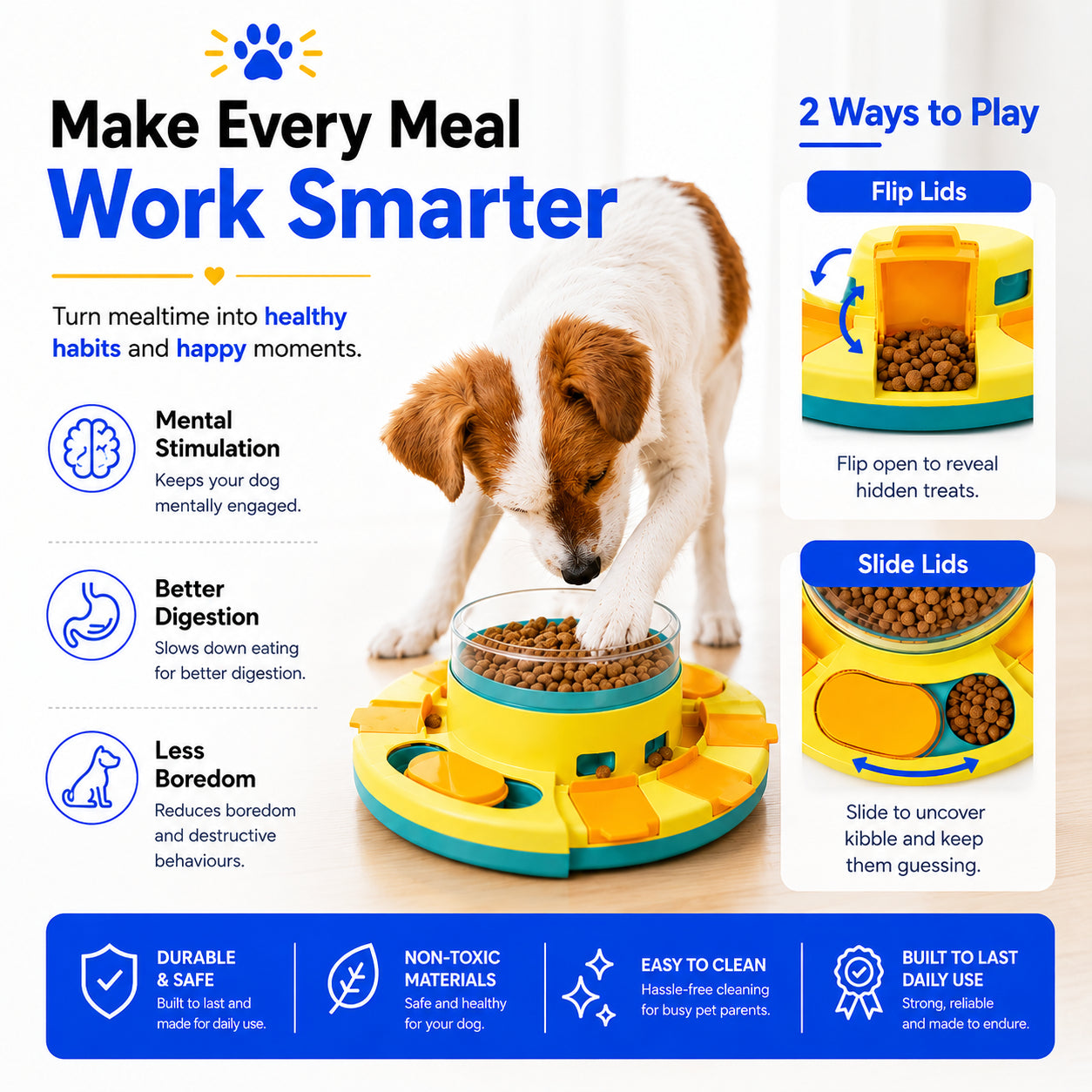 Interactive Dog Puzzle Toy – Brain Training Slow Feeder