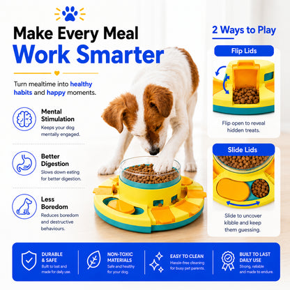 Interactive Dog Puzzle Toy – Brain Training Slow Feeder