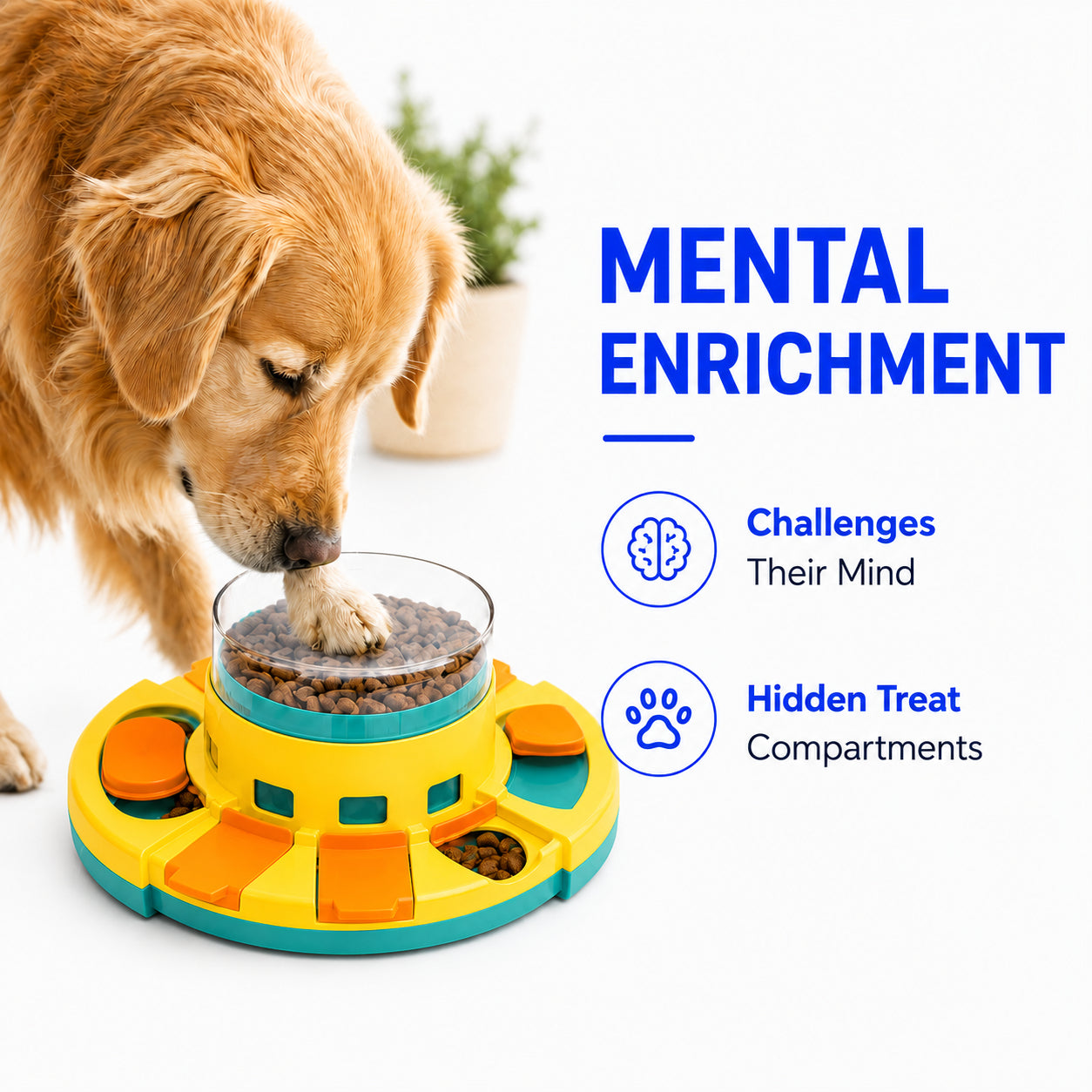 Interactive Dog Puzzle Toy – Brain Training Slow Feeder