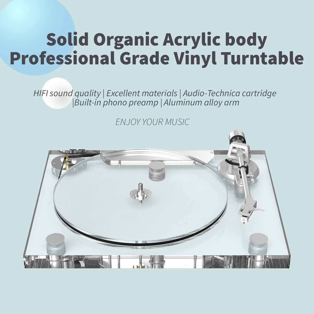 Acrylic Vinyl Record Player