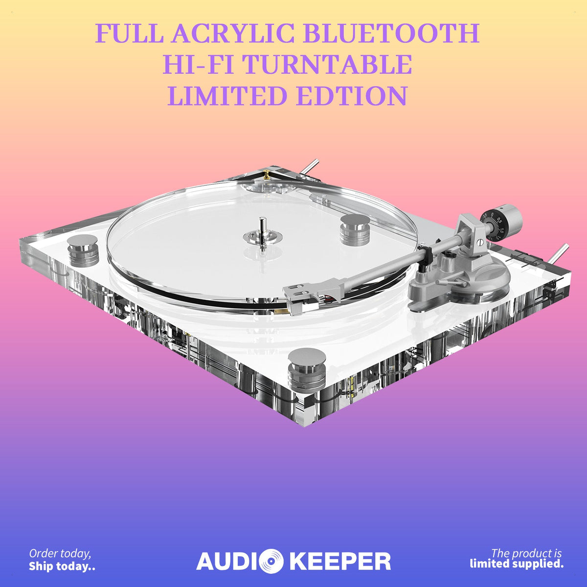 Acrylic Vinyl Record Player