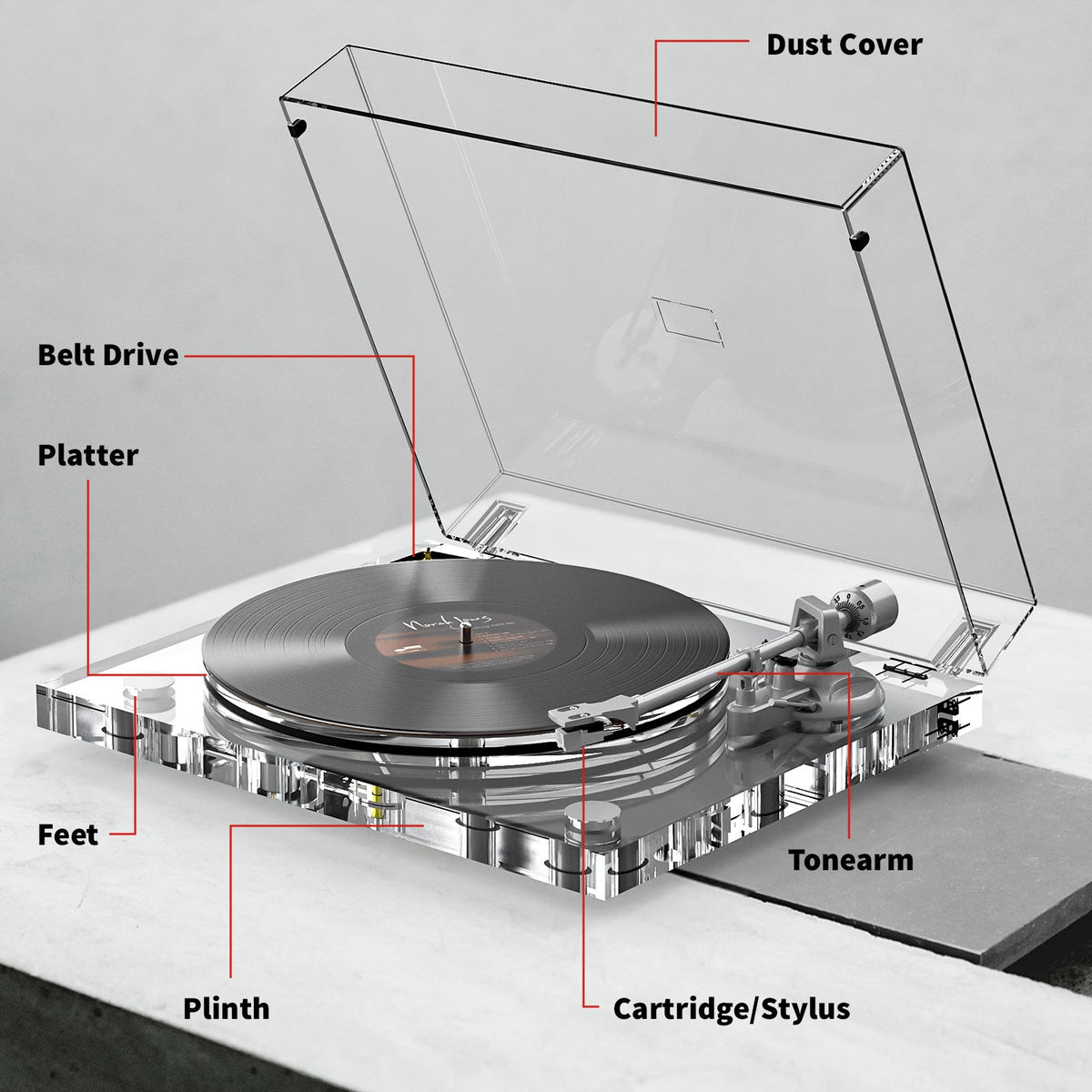 Acrylic Vinyl Record Player