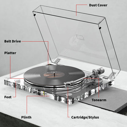 Acrylic Vinyl Record Player