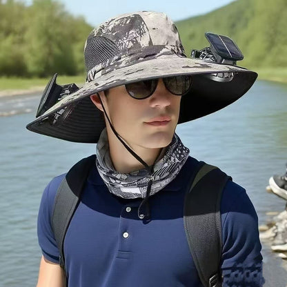 New Solar-Powered Outdoor Cooling Fan Hat