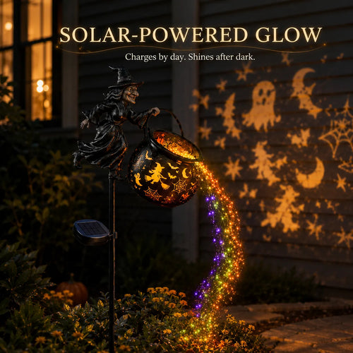 Halloween Early Bird Special Sale 49% OFF-🧙‍♀️Halloween Witch Cauldron Garden Light