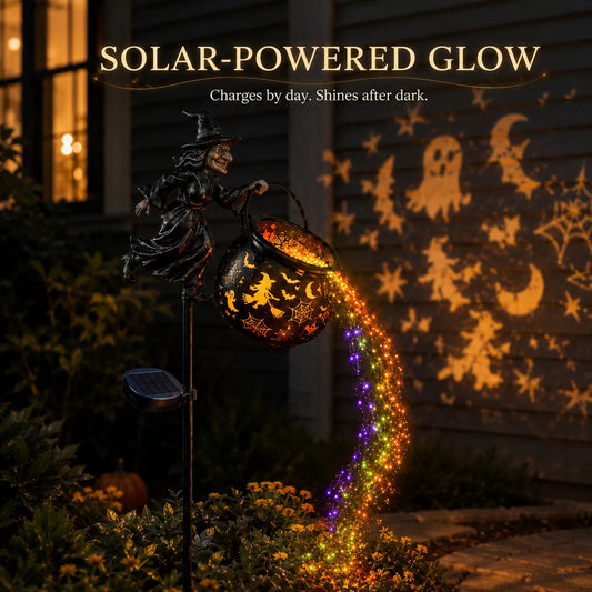 Halloween Early Bird Special Sale 49% OFF-🧙‍♀️Halloween Witch Cauldron Garden Light