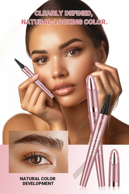 Micro-Fork Eyebrow Pencil: Waterproof, Natural Hair-Like Strokes & Long-Lasting